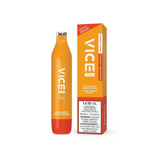 VICE 5500 DISPOSABLE - STRAWBERRY ORANGE MANGO (6PC/CTN)