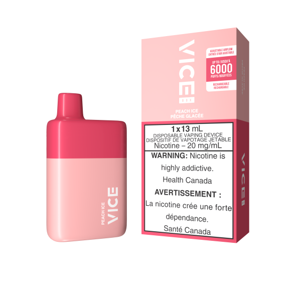 VICE BOX DISPOSABLE - PEACH ICE (5PC/CTN)