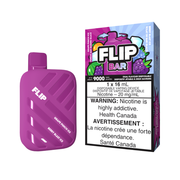 FLIP BAR DISPOSABLE - GRAPE PUNCH ICE AND BERRY BLAST ICE (5PC/CTN)