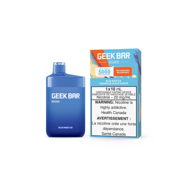 GEEK BAR B5000 DISPOSABLE - BLUE RAZZ ICE (5PC/CTN)