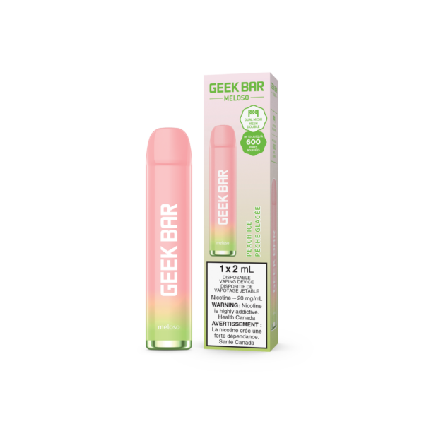 GEEK BAR MELOSO 2ML DISPOSABLE - PEACH ICE (6PCS/CTN)