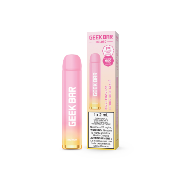 GEEK BAR MELOSO 2ML DISPOSABLE - PINK LEMON ICE (6PCS/CTN)