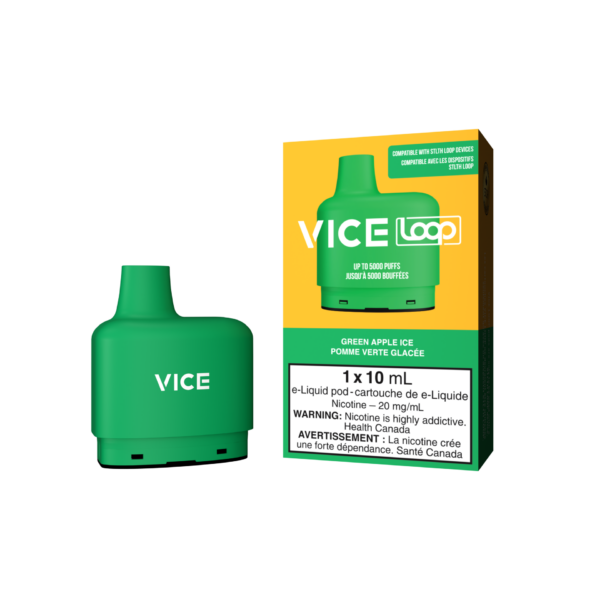 VICE LOOP POD PACK - GREEN APPLE ICE (5PC/CTN)